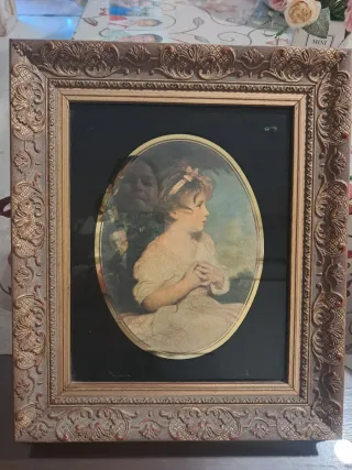 Cuadro antiguo retrato mujer