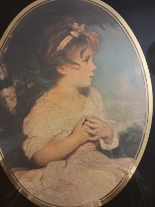 Cuadro antiguo retrato mujer