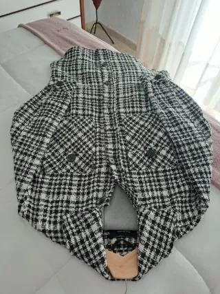 Sobrecamisa cuadros blanco y negro