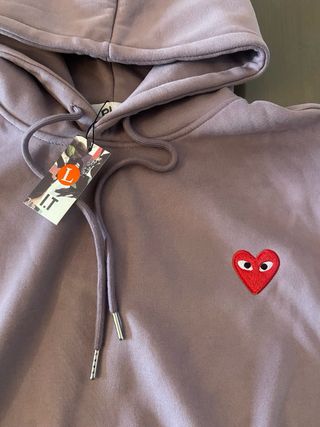Sudadera Comme des Garçons Corazón Lila Talla L