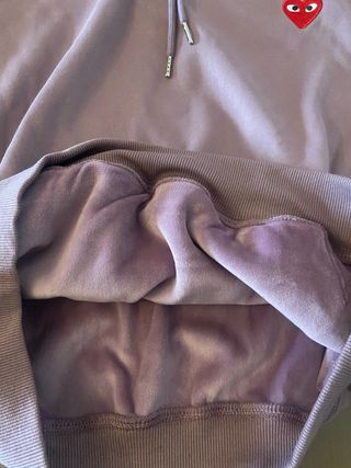 Sudadera Comme des Garçons Corazón Lila Talla L