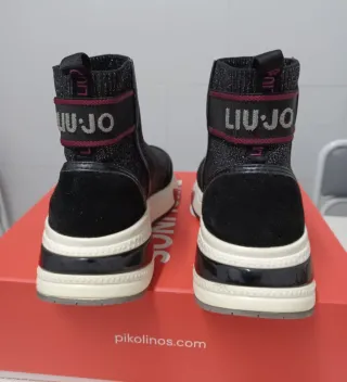 Botines elásticos Liu Jo negros y plateados