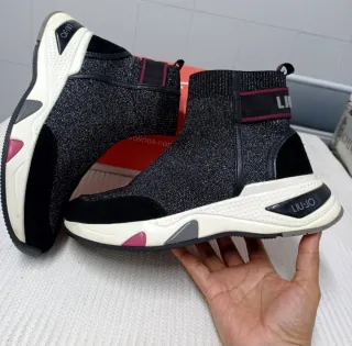 Botines elásticos Liu Jo negros y plateados