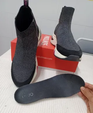 Botines elásticos Liu Jo negros y plateados