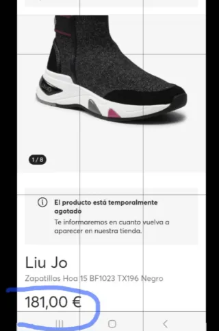 Botines elásticos Liu Jo negros y plateados