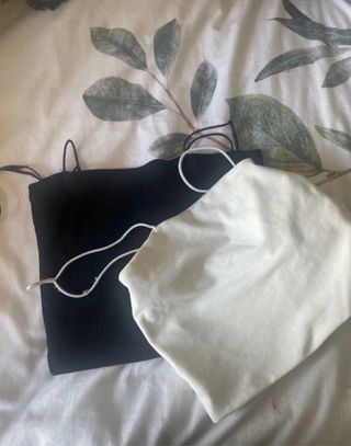 Conjunto 2 Tops Tirantes Negro y Blanco