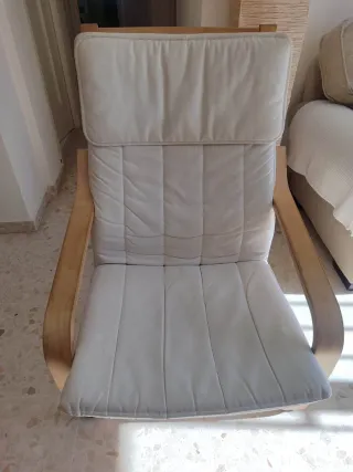 Butaca Poäng Ikea Blanca Madera