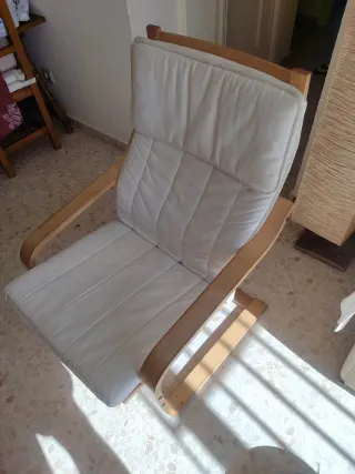 Butaca Poäng Ikea Blanca Madera