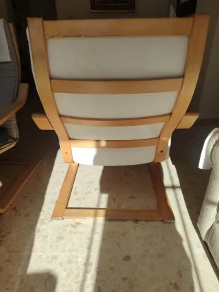 Butaca Poäng Ikea Blanca Madera