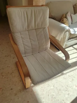 Butaca Poäng Ikea Blanca Madera
