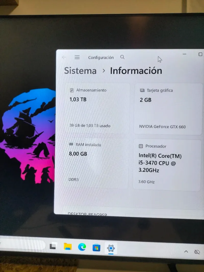 PC Windows 11, Office, GTX 660, i5. 8Gb gaming afbeelding 7