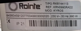 Calefactor Rointe Bajo Consumo 990w