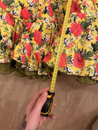 Traje Flamenca Amarillo Flores