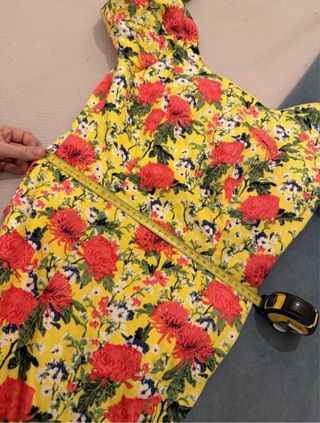 Traje Flamenca Amarillo Flores