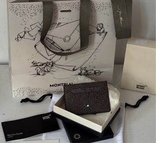 Tarjetero Montblanc Piel Marrón