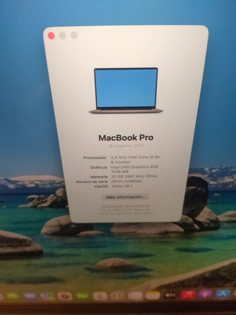 MACBOOK PRO 16'' 2019 I9/32/512 afbeelding 4