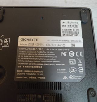 Gigabyte Brix i3 8GB RAM 275GB SSD