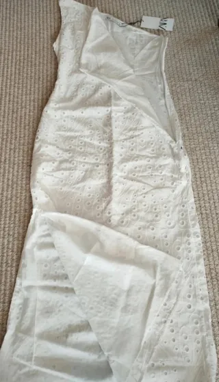 Vestido Zara Blanco Talla Única