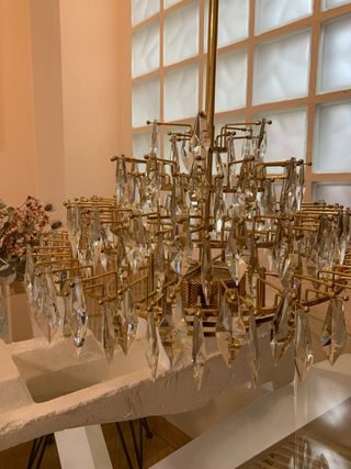 Lampara colgante de cristal