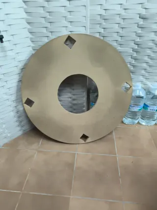 Tarima redonda madera 90 cm para brasero