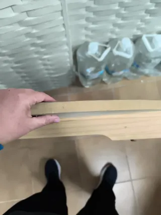 Tarima redonda madera 90 cm para brasero