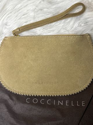 Pochette Coccinelle Oro Scamosciato