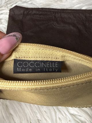 Pochette Coccinelle Oro Scamosciato