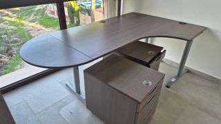 Escritorio modular madera y metal