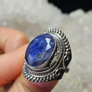 Anillo Plata 925 Zafiro Azul