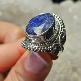 Anillo Plata 925 Zafiro Azul