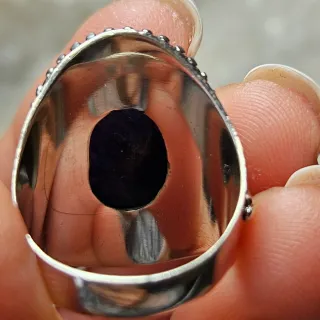 Anillo Plata 925 Zafiro Azul