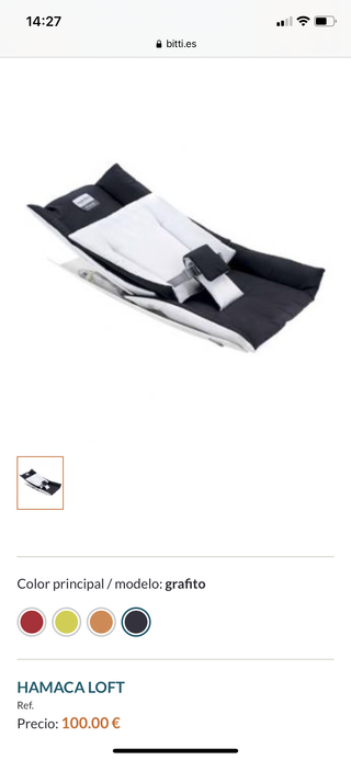 Hamaca de diseño loft Inglesina NUEVA