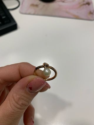 Anello Pandora con perla oro