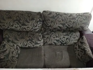 Radiador blanco salón calor azul,Muebles y 2 sofás