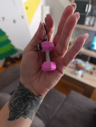 Llavero personalizado pesa 3D