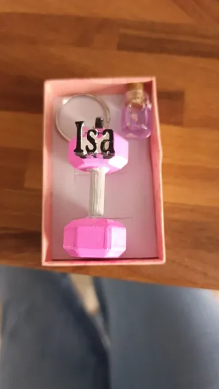 Llavero personalizado pesa 3D