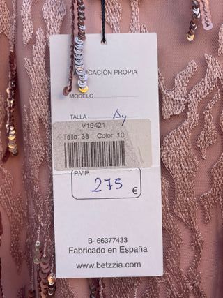 Vestido invitada NUEVO rosa con lentejuelas