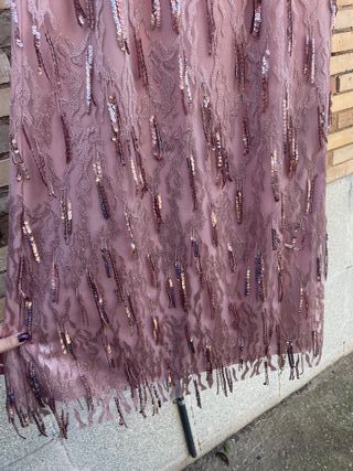 Vestido invitada NUEVO rosa con lentejuelas