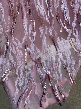 Vestido invitada NUEVO rosa con lentejuelas