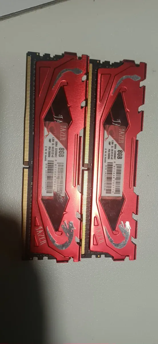 2x 8GB DDR4 JAZER RAM 3200MHz afbeelding 2