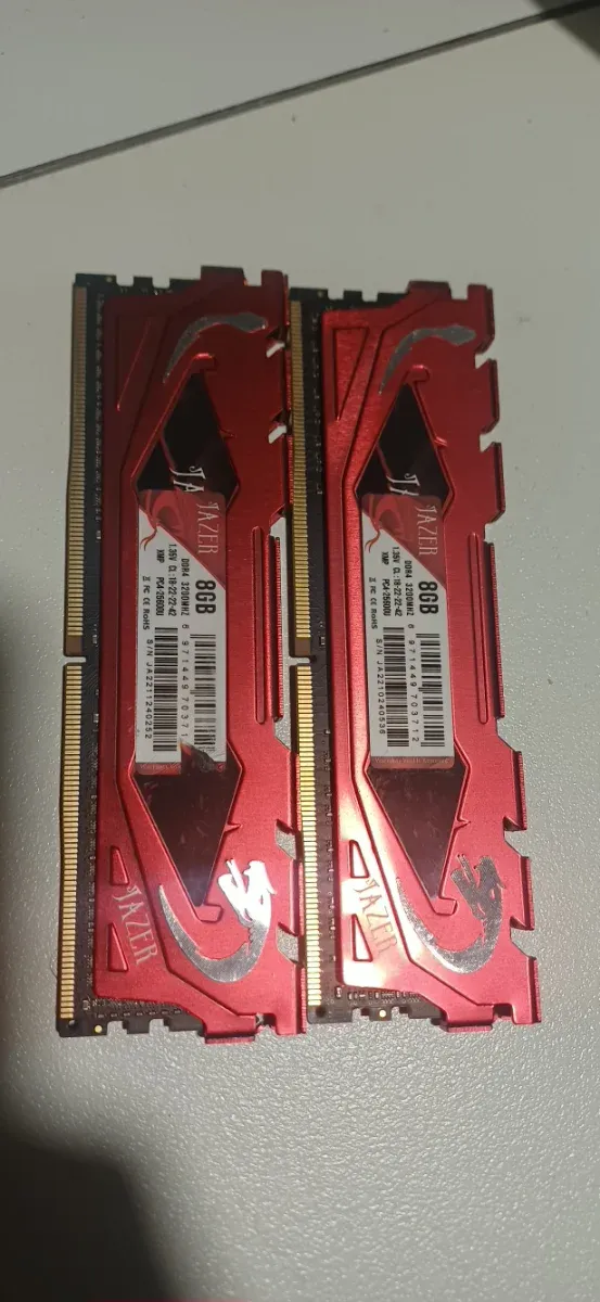 2x 8GB DDR4 JAZER RAM 3200MHz afbeelding 3