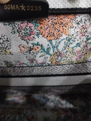 Borsa Dior Book Tote Media Fiori bianca Multicolor