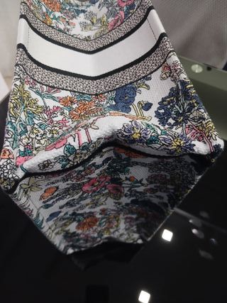 Borsa Dior Book Tote Media Fiori bianca Multicolor