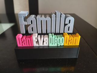 Figura Familia Nombres Personalizada