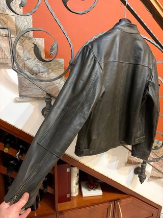 Giubbino Biker Vera Pelle Anni '90 vintage