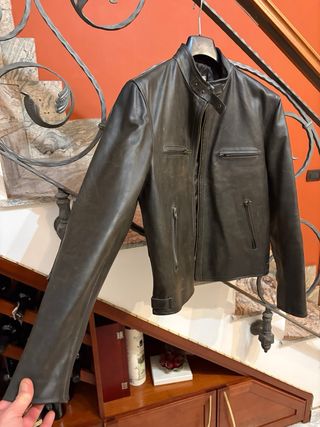 Giubbino Biker Vera Pelle Anni '90 vintage