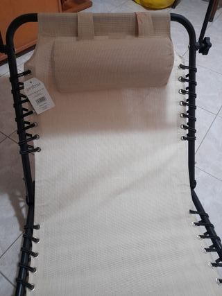 Lettino Prendisole con Tetto e Cuscino