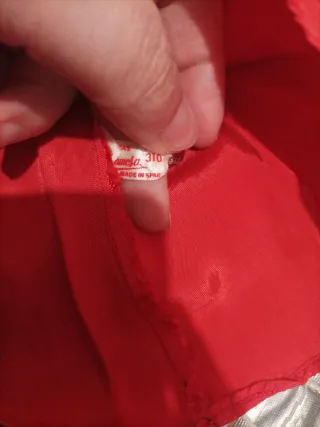 Vestido Nancy años 70 rojo