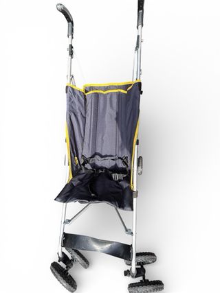 Passeggino leggero grigio e giallo