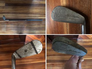 Juego de Golf vintage antiguo (bolsa+8 palos golf)